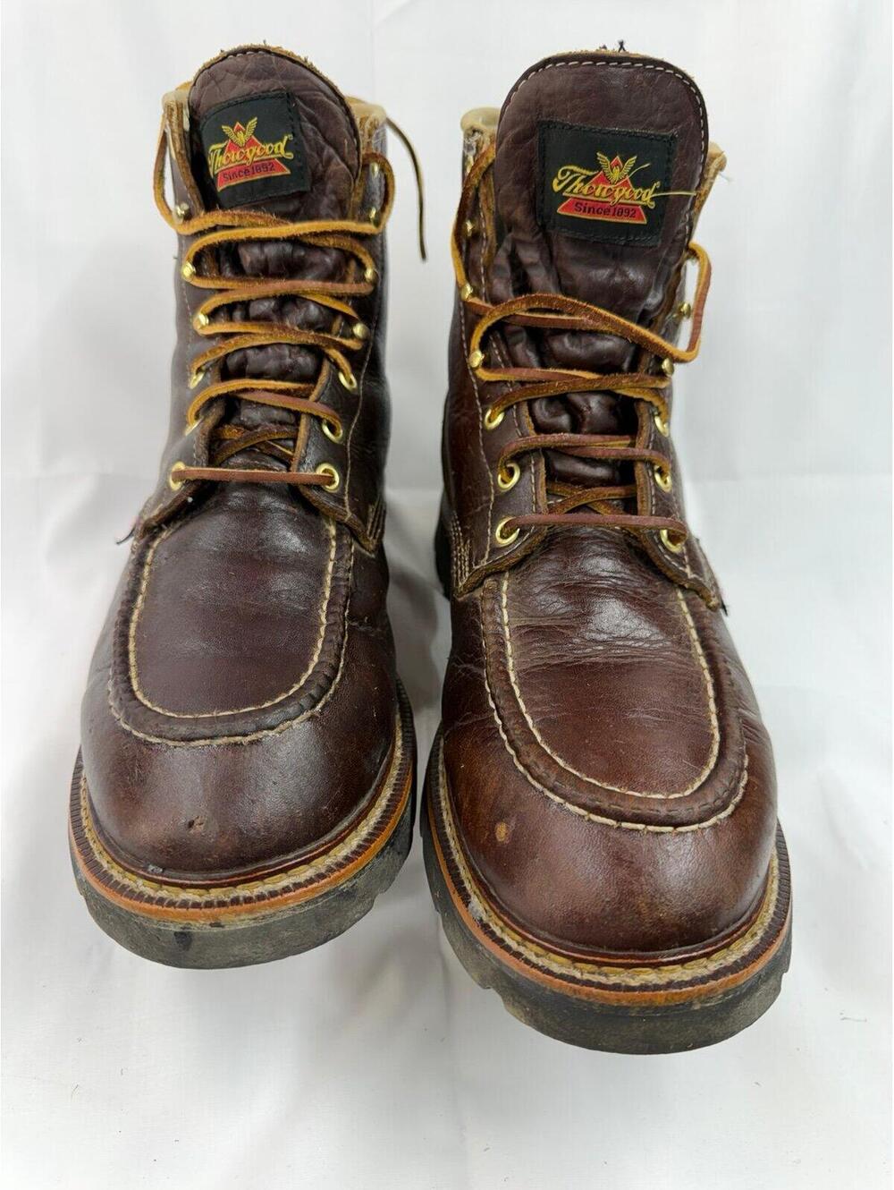 Men's Thorogood 6" Waterproof Moc Toe Boots soft toe size 11